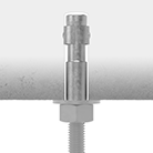 Image of ProductInUse. Front orientation. Anchors. Quick-Twist Anchors for Concrete.